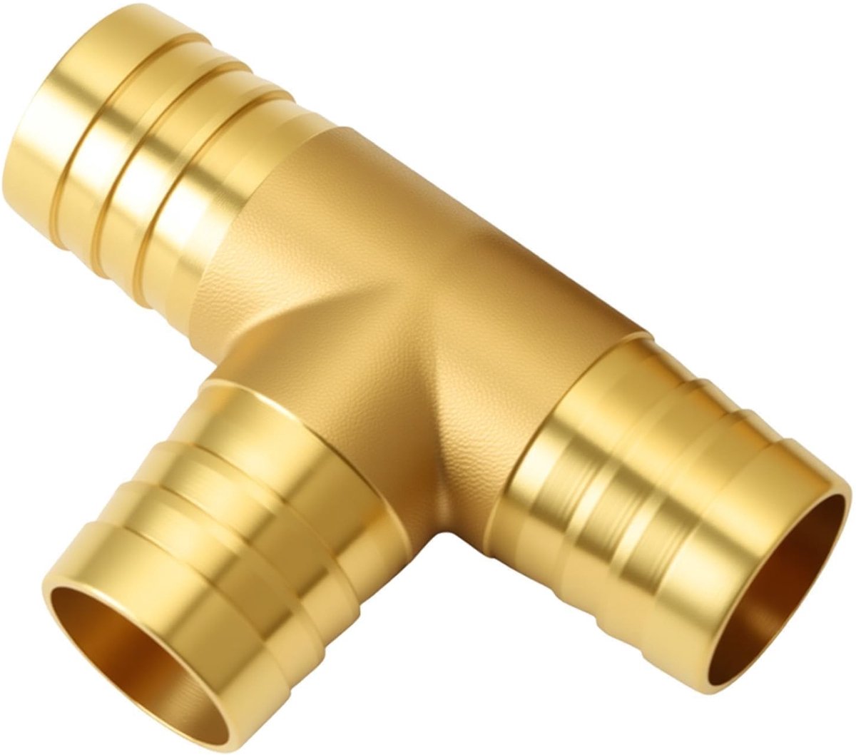 Elzusha - T-Hose Connector 19mm - Messing 3-Weg T voor Water en Lucht