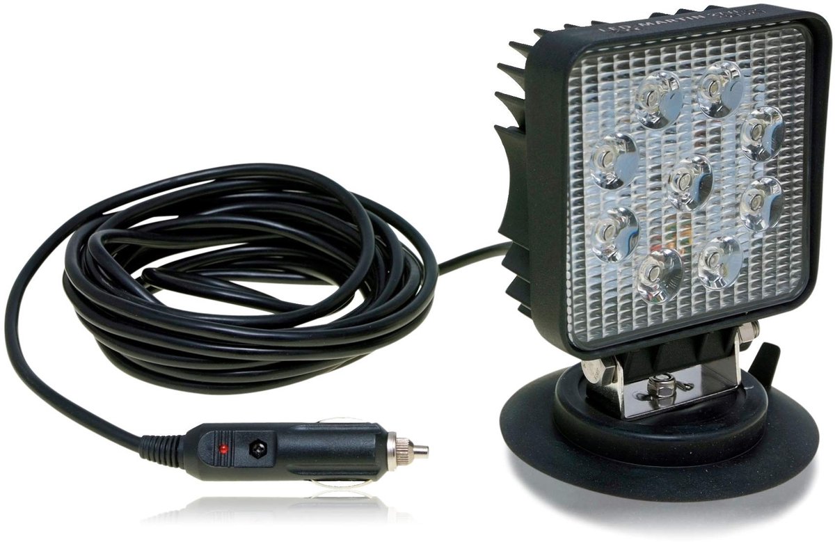 Elzusha - 27W LED Werklicht met Magnetische Basis voor 12V/24V