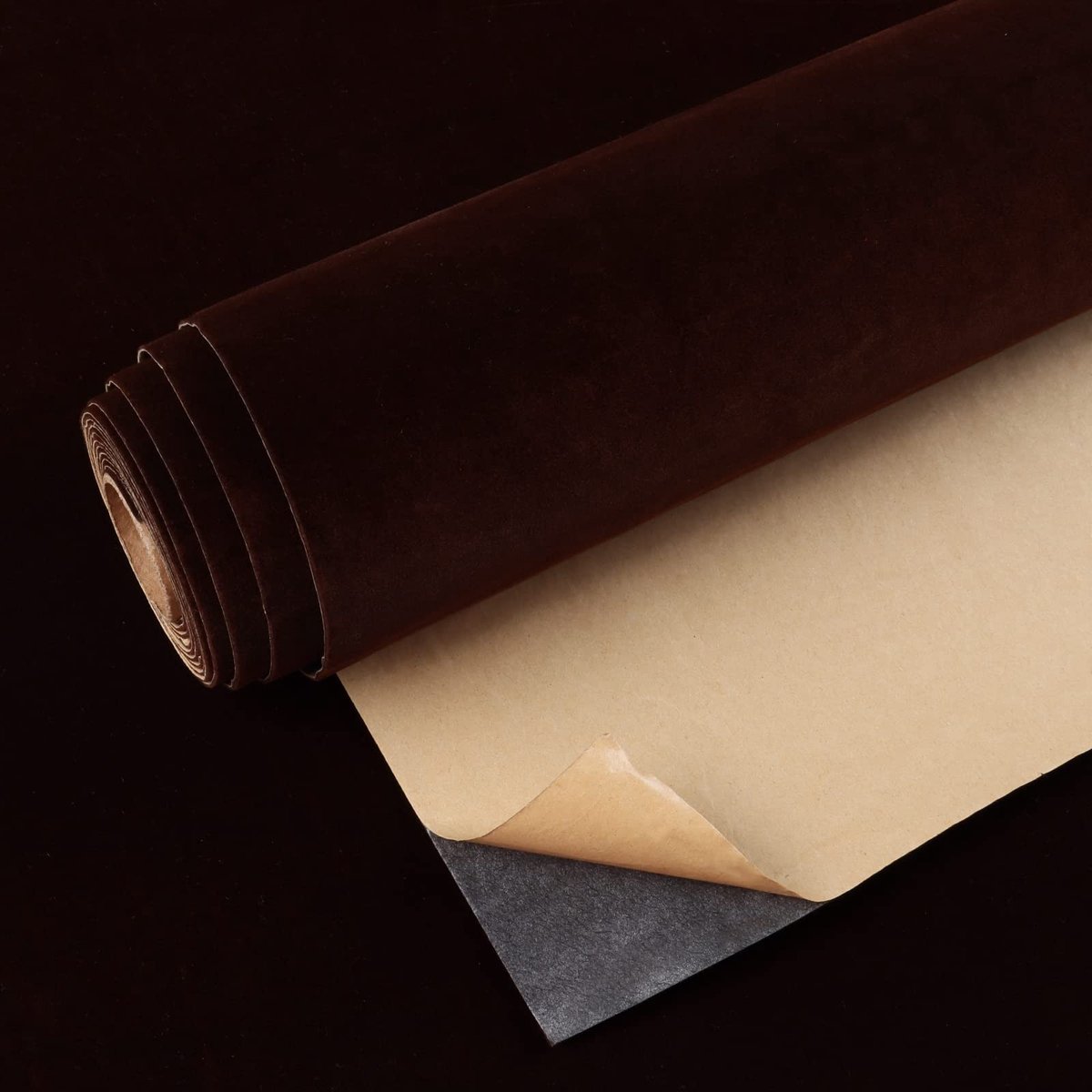 Elzusha - Zelfklevend Velvet Behang - Bruin - 40cm x 300cm