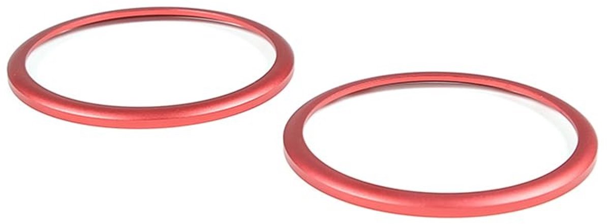 Elzusha - Auto Luchtuitlaat Decoratieve Ring voor Fiat 500 2016-2024 - Rode Trim Cover