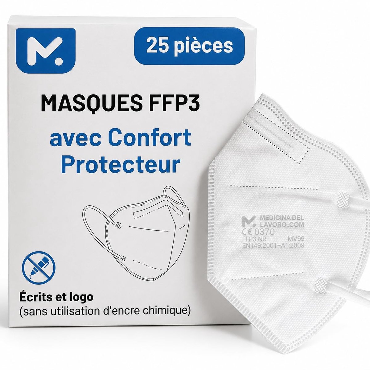 Elzusha - 25 FFP3 Mondmaskers, 5-Lagen voor Hoge Bescherming