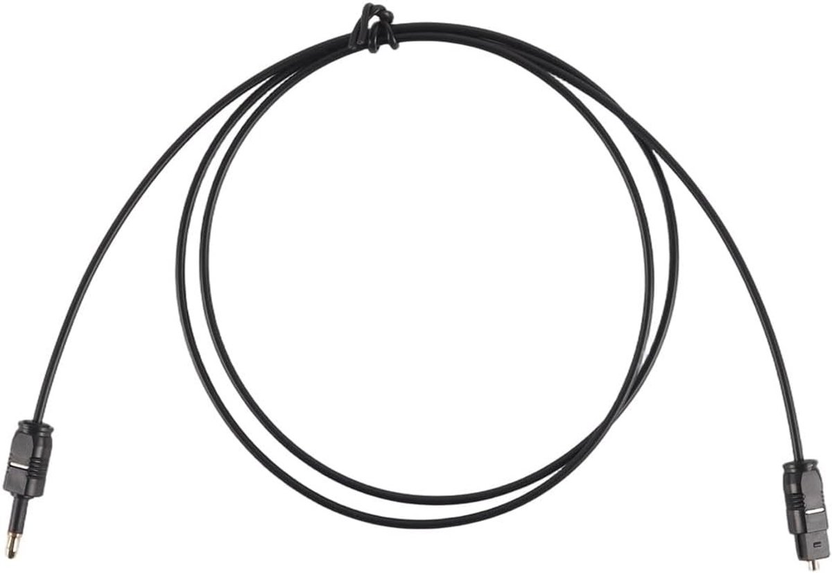 Vierkante naar ronde vezeloptische audiokabel 2.2mm, digitale verbinding, mini Toslink 3.5mm, geschikt voor laptops en DAC's, 1 meter lang