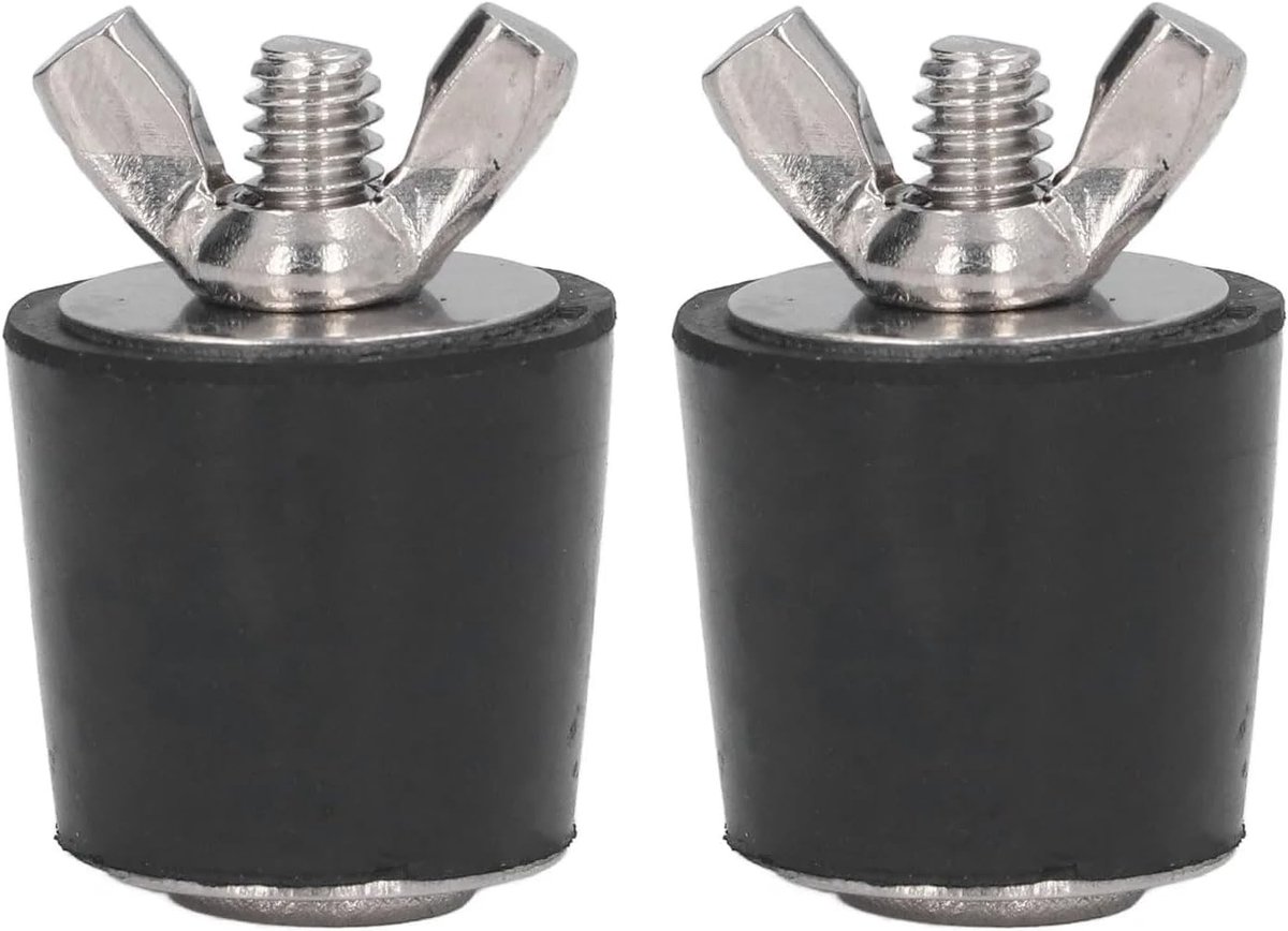 Winterbestendige 25mm Rubber Pluggen voor Boven Grondse Zwembaden - 2 Stuks voor Skimmer en Retourleidingen, Perfect voor Onderhoud en Bescherming