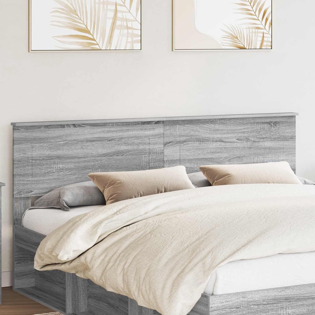 Grijs Sonoma 180 cm houtmateriaal, modern hoofdeinde voor de slaapkamer, met onderhoudsvriendelijk oppervlak en rechthoekige vorm voor elegante inrichting en functioneel