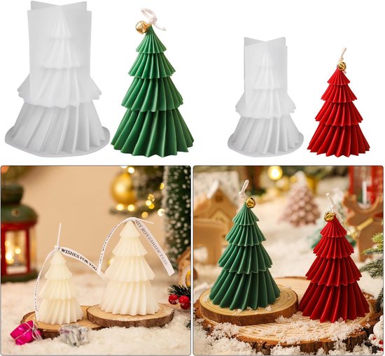 2 stuks kaarsvorm Kerstmis, kaarsvorm kerstboom — afbeelding 3
