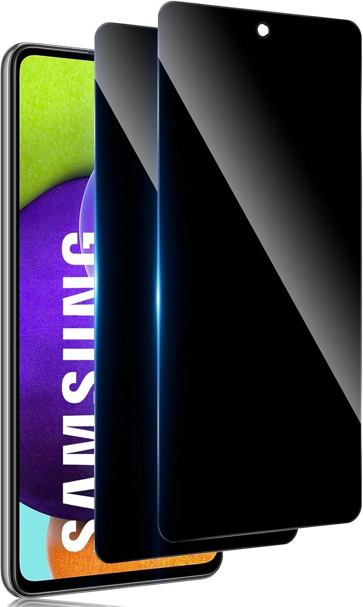 2 stuks Antispy Screen Protector voor Samsung A53 Privacy, Guard 9H Filter Glas, Volledige Film gehard glas onbreekbaar, anti-verblinding