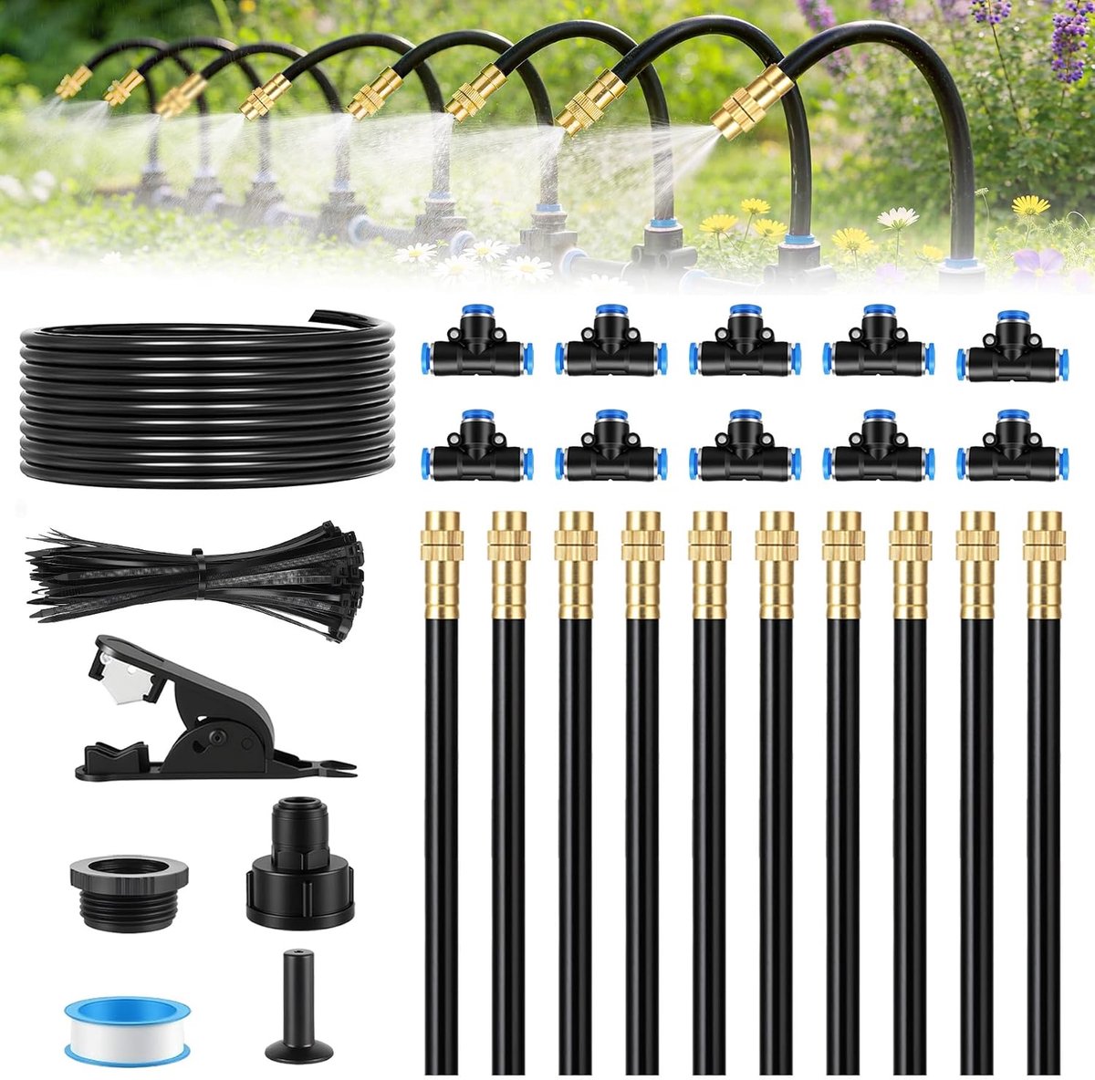 Automatisch tuinsysteem met 360° spuit, 10 meter