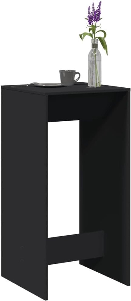 Hout veelzijdig te plaatsen bartafel zwart