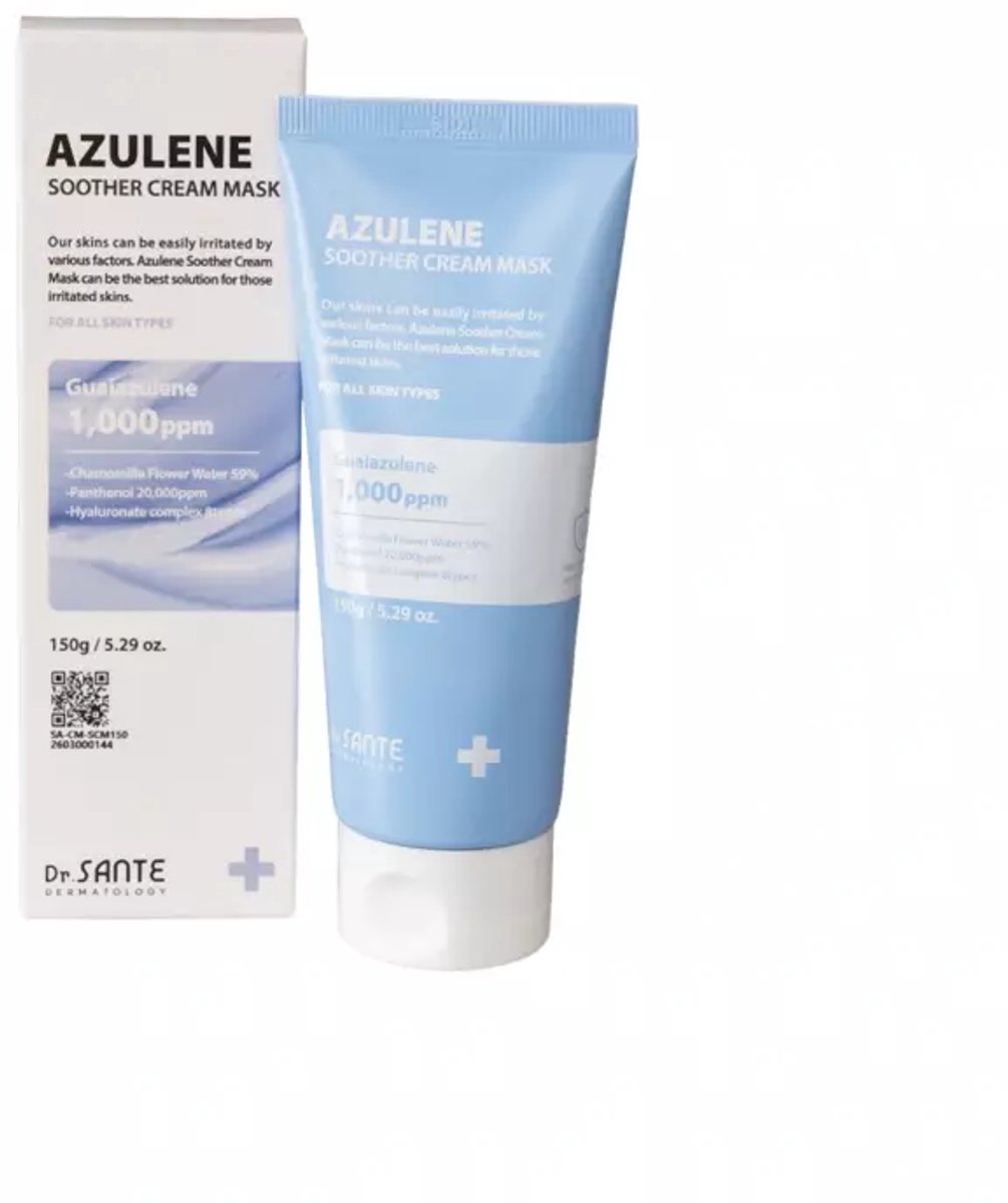 Dr.SANTE Dermatology Azulene Soother Cream Mask / Kalmerend gezichtsmasker voor de gevoelige en droge huid 150 g