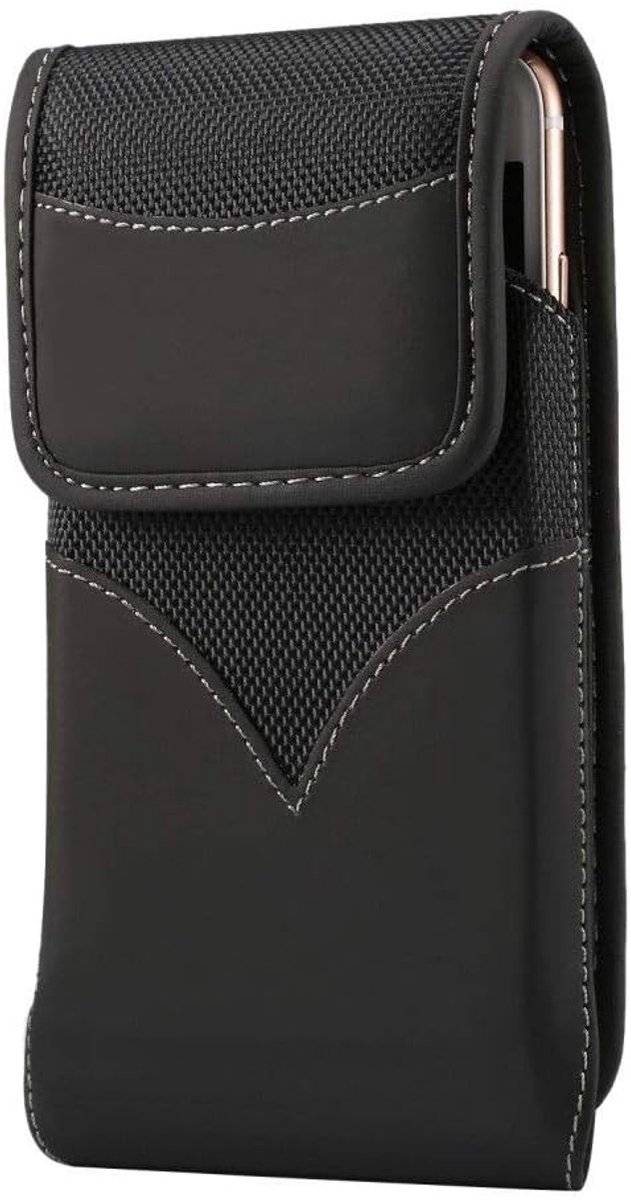 Style Nylon Belt Holster with Swivel Metal Clip voor Meizu 17 (2020) - Black