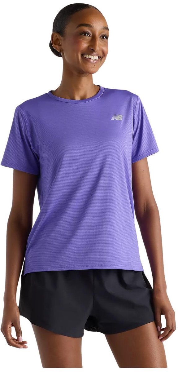New Balance Poly Knit T-shirt Mauve Paars