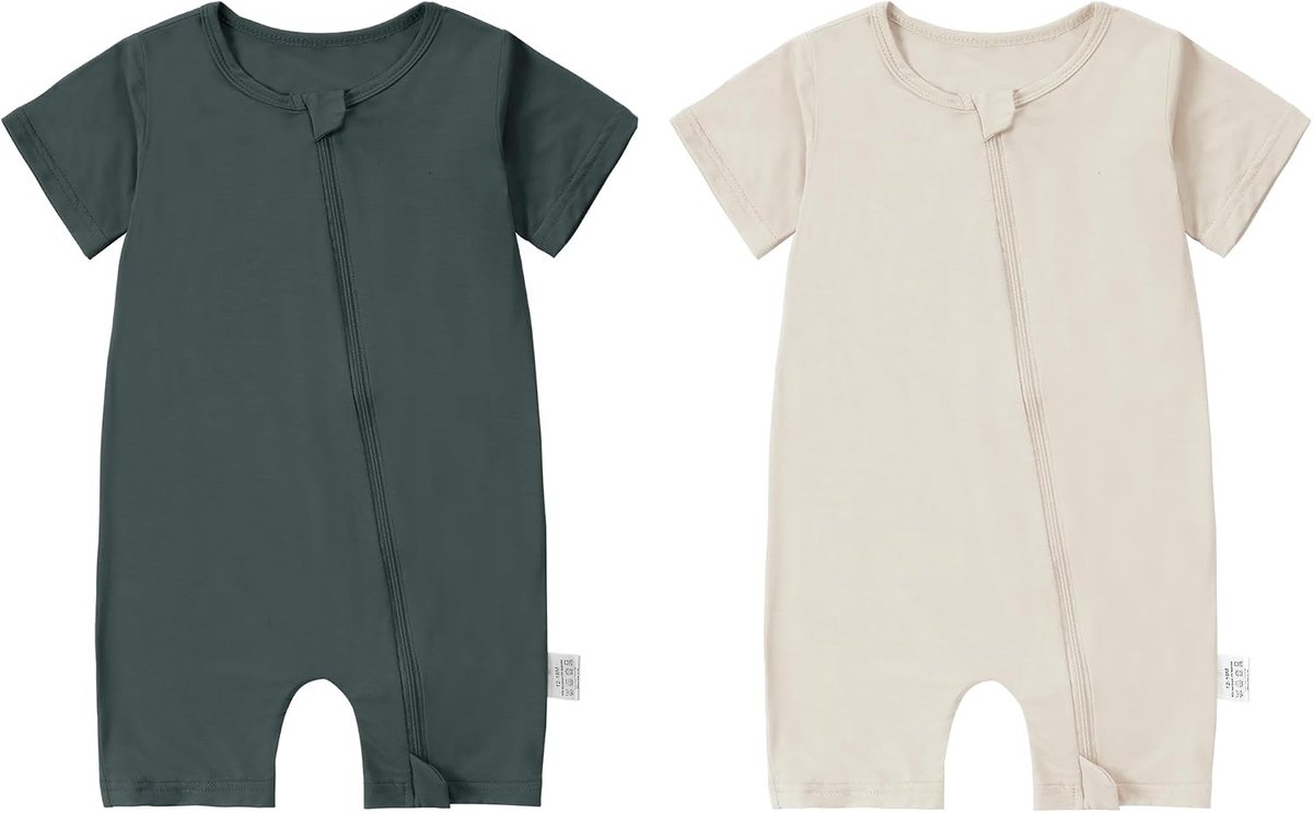 Baby Rompers Korte Mouw Baby Jongens Meisjes Zomer Bodysuits Bamboe Pyjama Outfits 0-24 Maanden