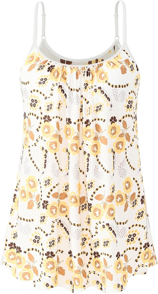Dames verstelbare spaghetti tops geïntegreerde beha onderhemd losse mouwloze blouse S-XXXXL