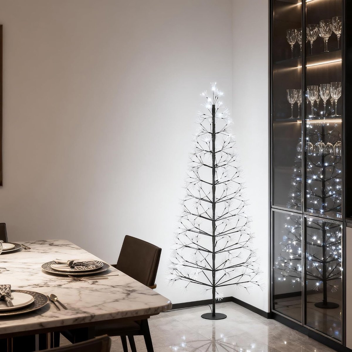 150 cm, koud wit, kersenbloesemboom, lichtdecoratie, 1500 leds, kerstboomdecoratie, ideaal voor tuinfeesten, bruiloften