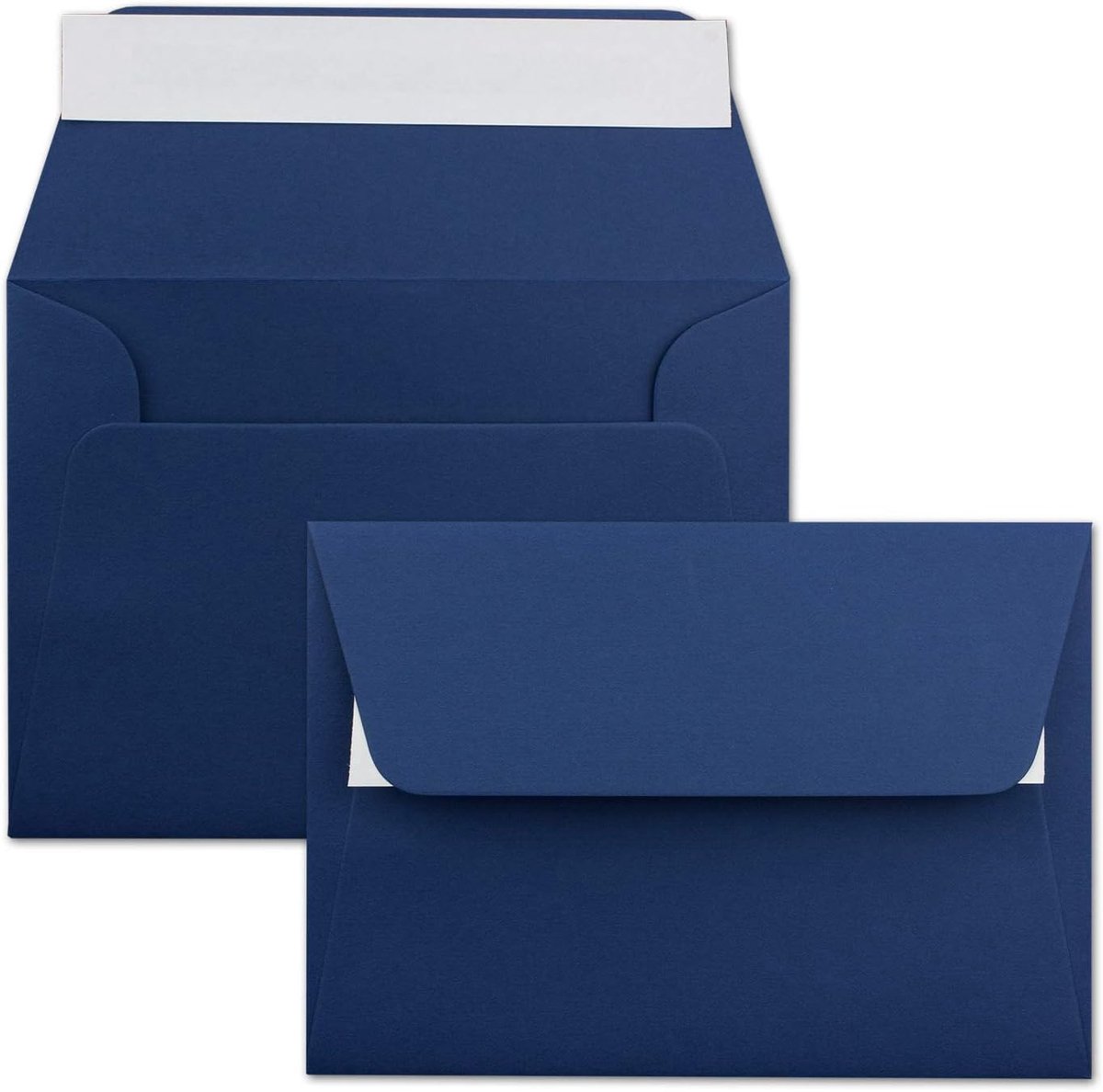 100x Enveloppen Nachtblauw/Donker-blauw DIN C6 formaat 11,4 x 16,2 cm - Zelfklevend - Enveloppen zonder venster - Kerstmis, wenskaarten & uitnodigingen - Voor A6 & A4 papier