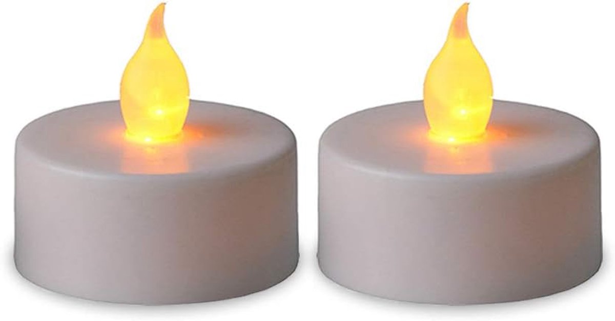 LED Theelicht "T-Light", 2 stuks, Flickering White, incl. Batterijen Blister met,