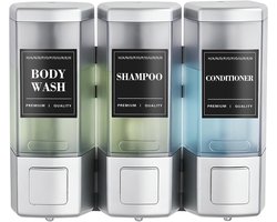 Modunful 3 stuks zeepdispenser voor badkamer, muur, 42 waterdichte