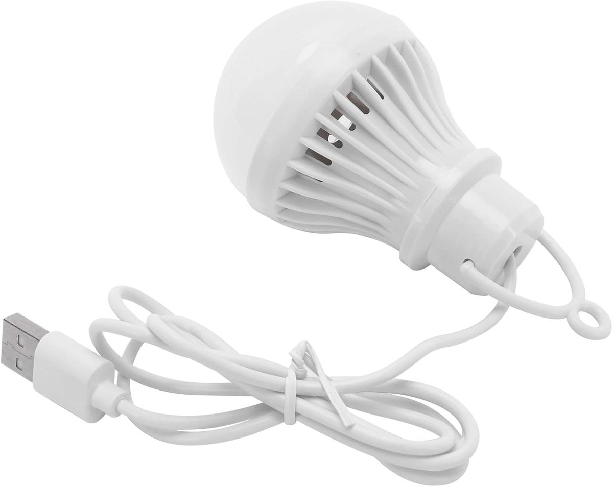 5V 5W Equivalent USB-voeding Aangedreven Gloeilamp voor Buiten Kamperen Wit Licht