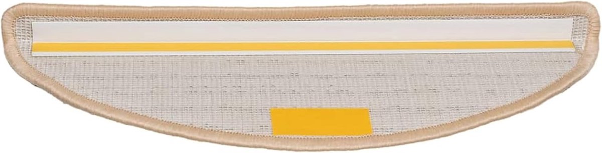 Trapmatten, trapmatten, trapmatten, trapmatten, antislip en warm, 56 x 20 cm (l x b), crème met dubbelzijdige plakbanden
