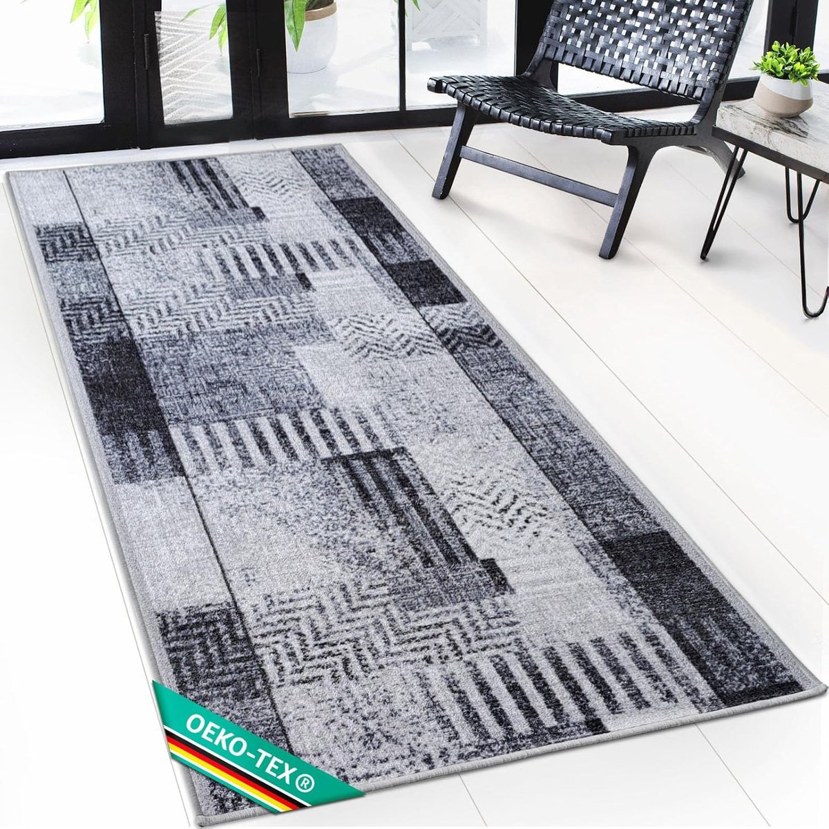 Tapijtloper Cordoba - tapijtloper op maat - per meter - gangtapijt - keukenloper - tapijt voor keuken, hal en woonkamer (80 x 300 cm)