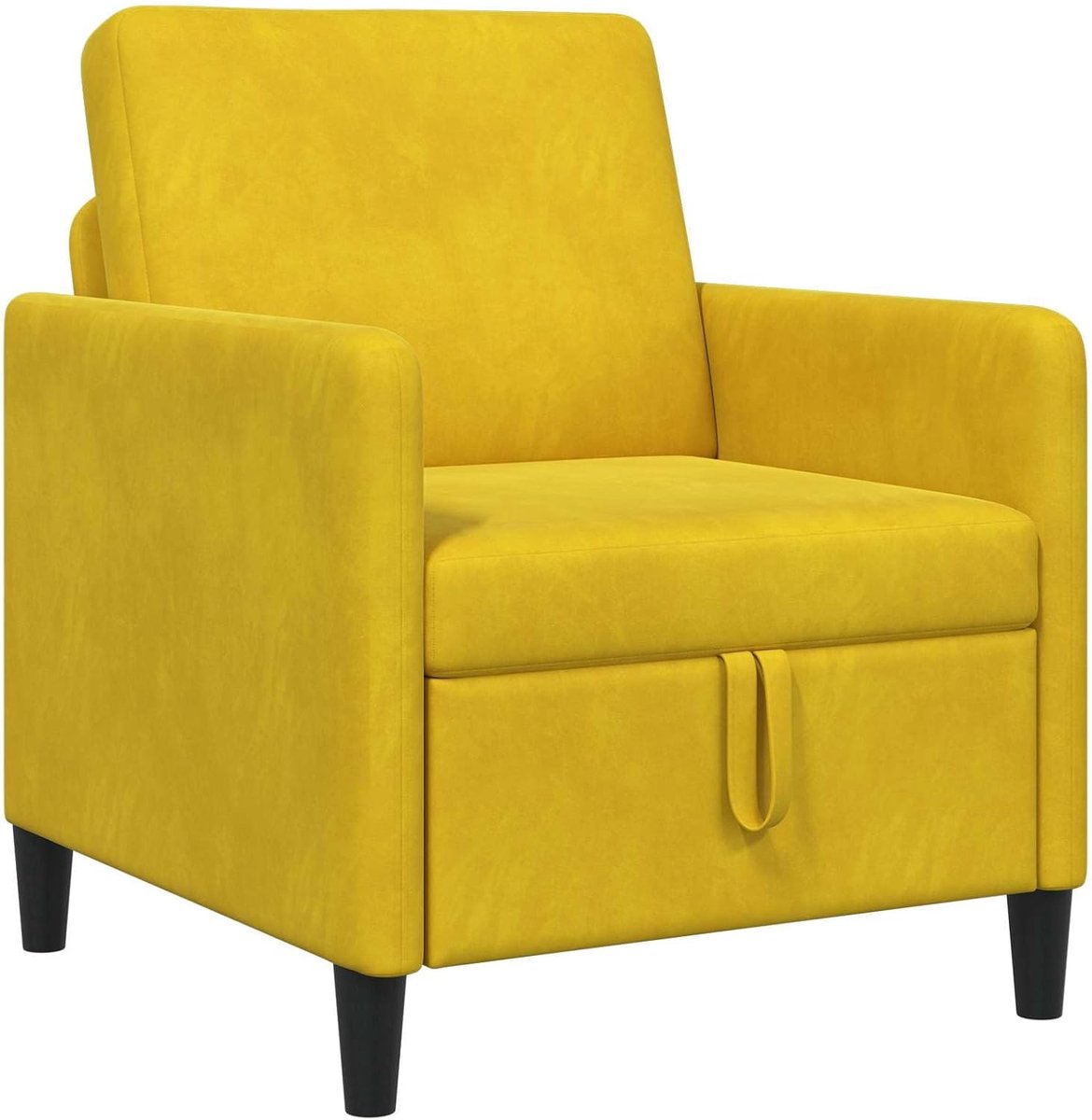 Sofa met opbergruimte, geel, 72 x 78 x 87 cm, polyester