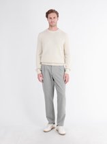 LERROS Effen chino met flexibele tailleband van jersey-mix , Maat: W36_L32 , Kleur: PLATINUM GREY , 44% polyester, 32% nylon, 19% viscose