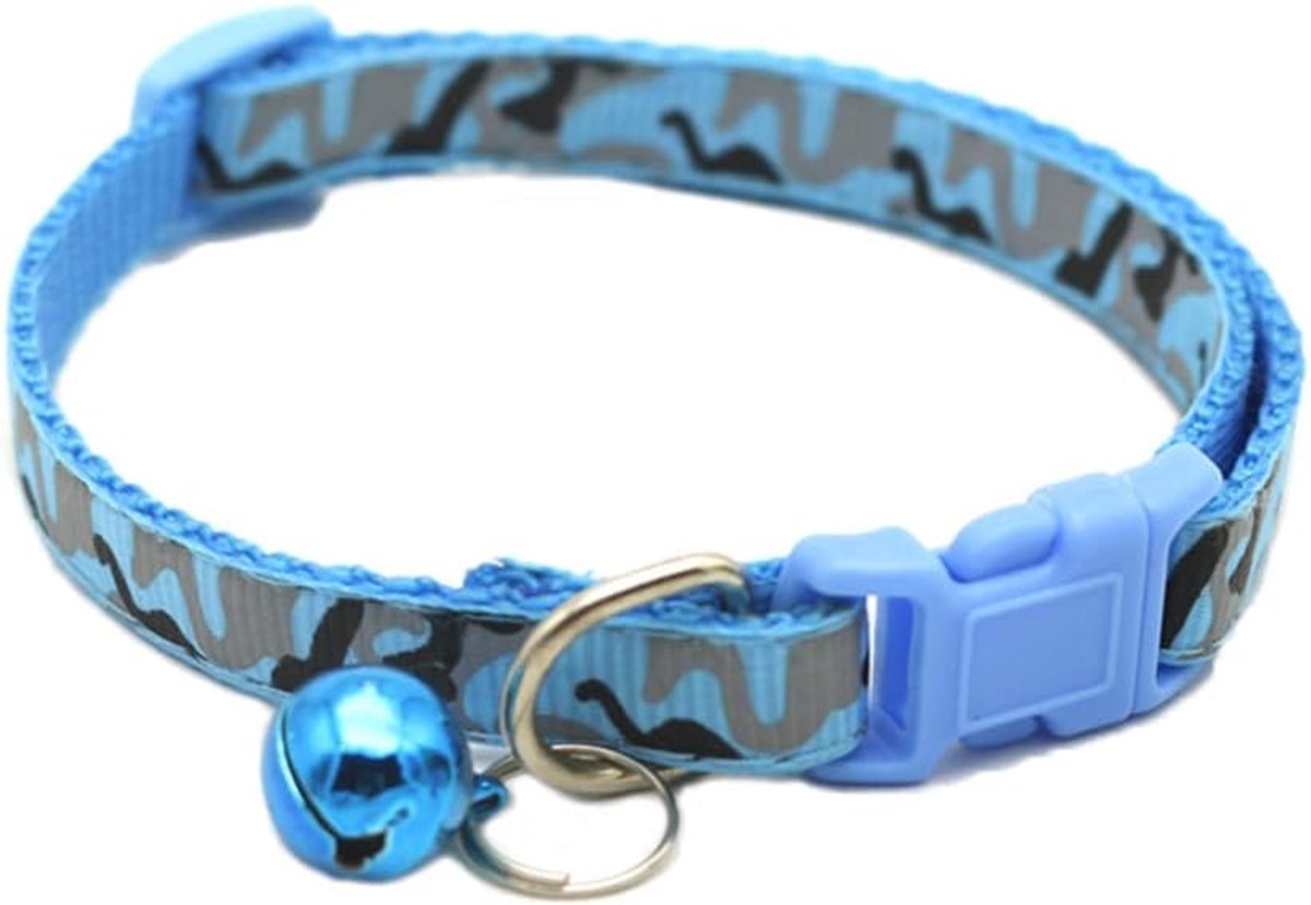 Kattenhalsband met Bells - Blauw