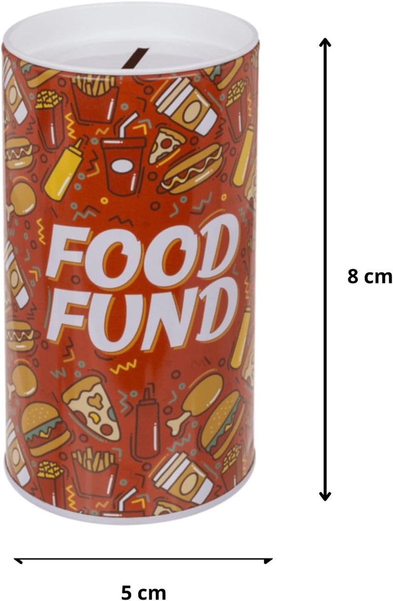 Spaarpot met snoep en snoep, met deksel, food fund, Sweet Treats (Food Fund)