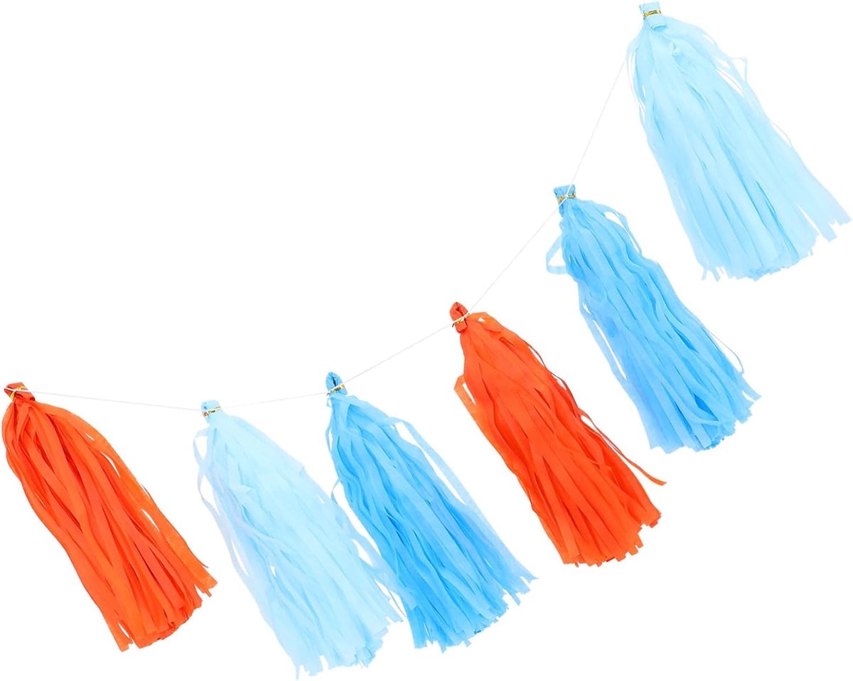 5 Sets Papieren Tassel Guirlande Banner Kleurrijke Papieren Fringe Wanddecoratie voor Feestjes Verjaardagen Babyshowers Vieringen Herbruikbare Slinger voor Grote Ruimtes