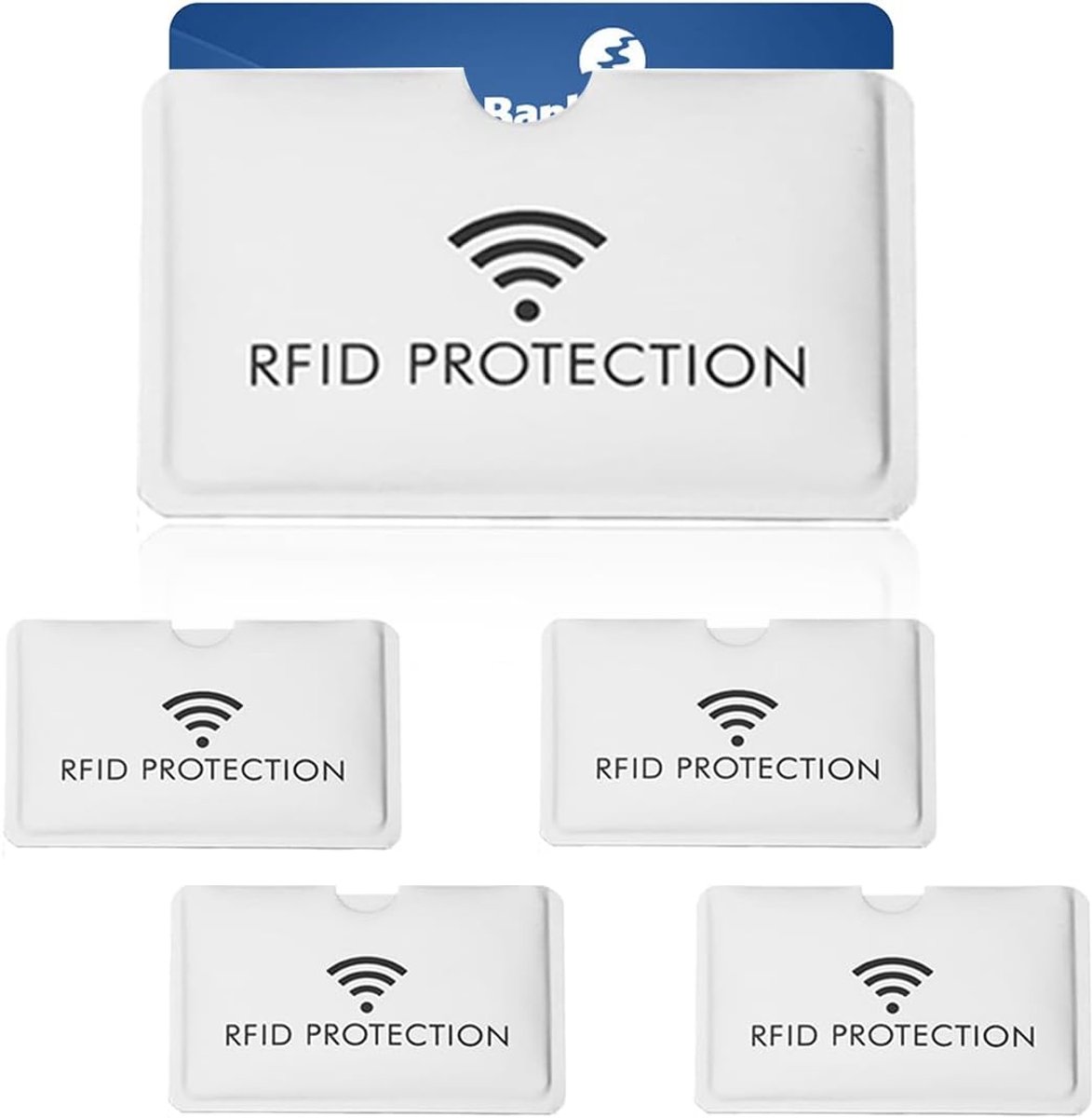 5 stuks RFID-kaarthouders voor diefstalbeveiliging en creditcardbescherming, anti-fraude, contactloze betaling