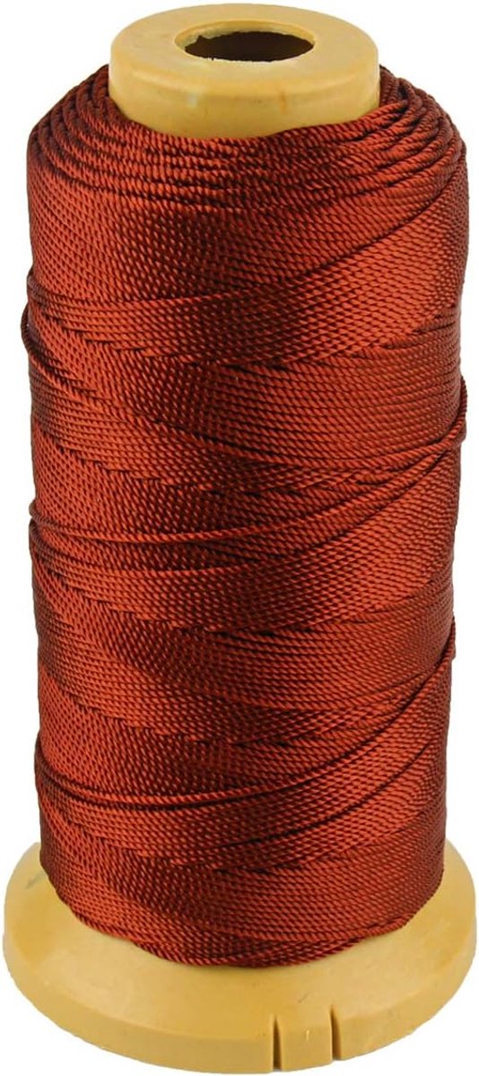Nylon Touwkoord voor Tuinieren Markering van Doe-het-zelfprojecten Crafting Metselwerk (1 mm-656 voet, Bruin)