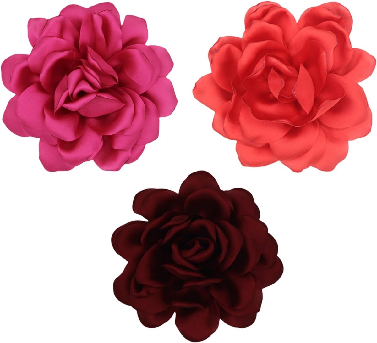 3 stuks gesimuleerde bloemenbroche, Elee haaraccessoires, klassieke designbroche, decoratieve kledingbroche, feestkleding, Eén maat