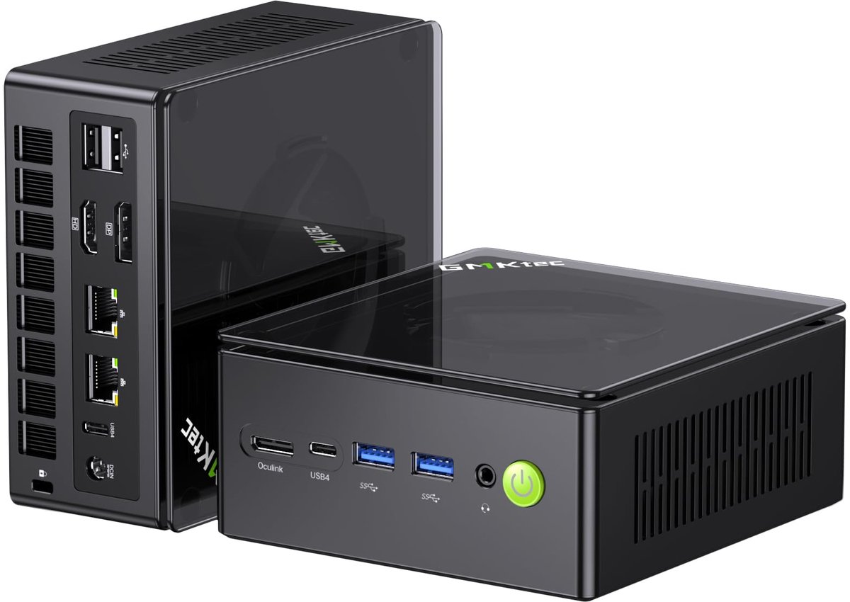 Mini Gaming PC Ryzen 7 8845HS - 32 GB DDR5 RAM - 1 TB PCIe 4.0 SSD - AMD Radeon 780M - Windows 11 Pro - Compacte Mini-PC