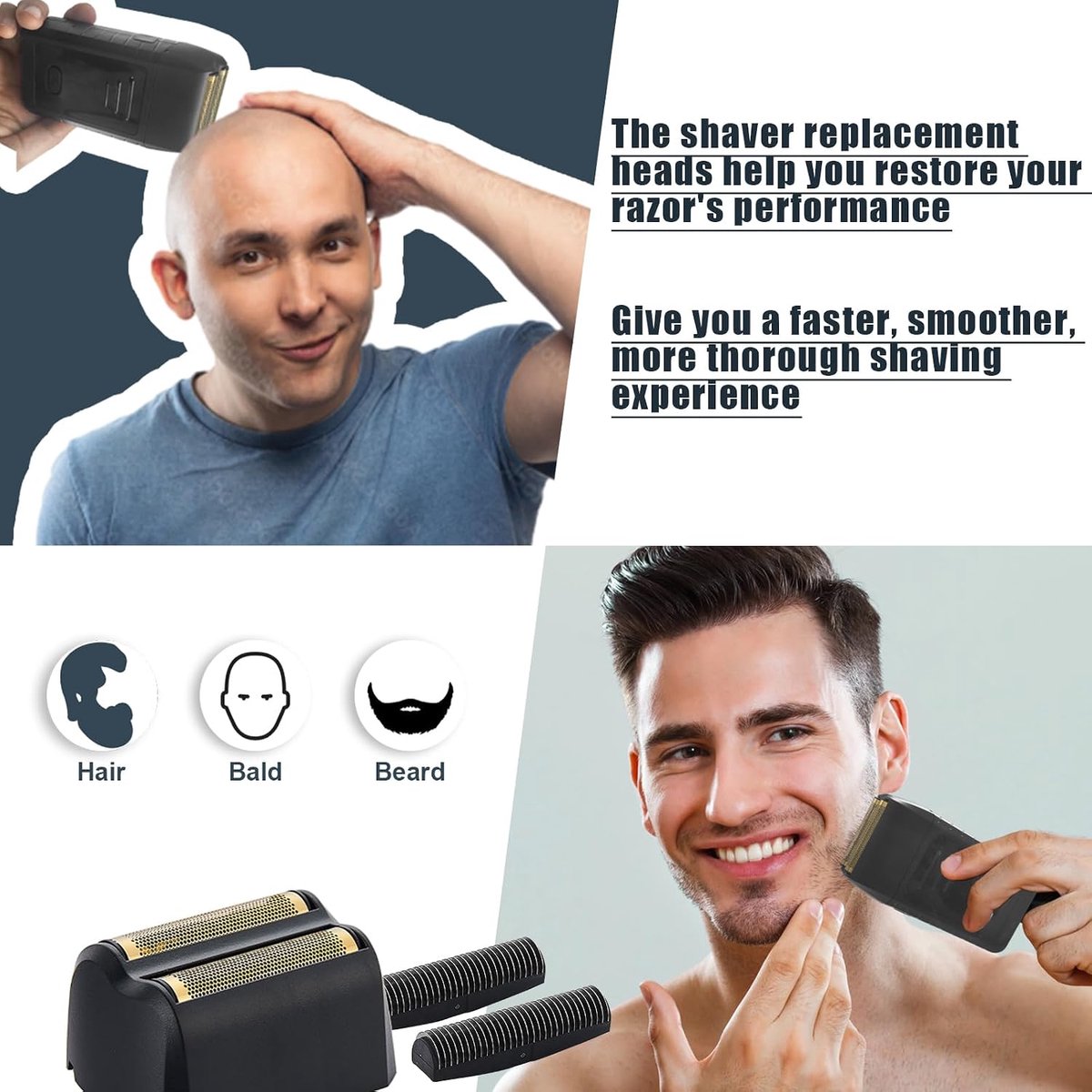 Vervanging van de gouden bar en super close gouden scheerset compatibel met de Vanish Series 5 Star Wahl serie (8173-700) (1 verpakking)