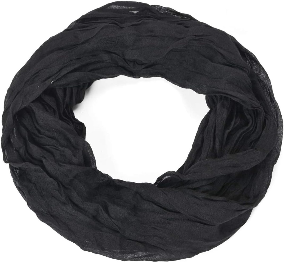 sjaal, crinkle, halsdoek, effen kleur, 70 x 180 cm