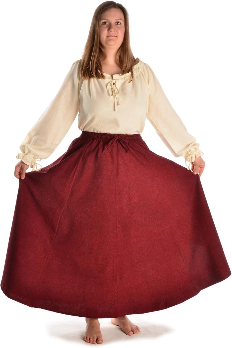 rok Duzabel van katoen rood, zwart, beige, bruin S/M, L/XL, XXL/XXXL gewaad LARP