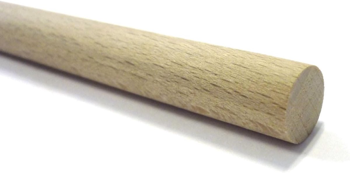 Lijst van hout, kegels, glad, 30 cm, Ø 12 mm - GR