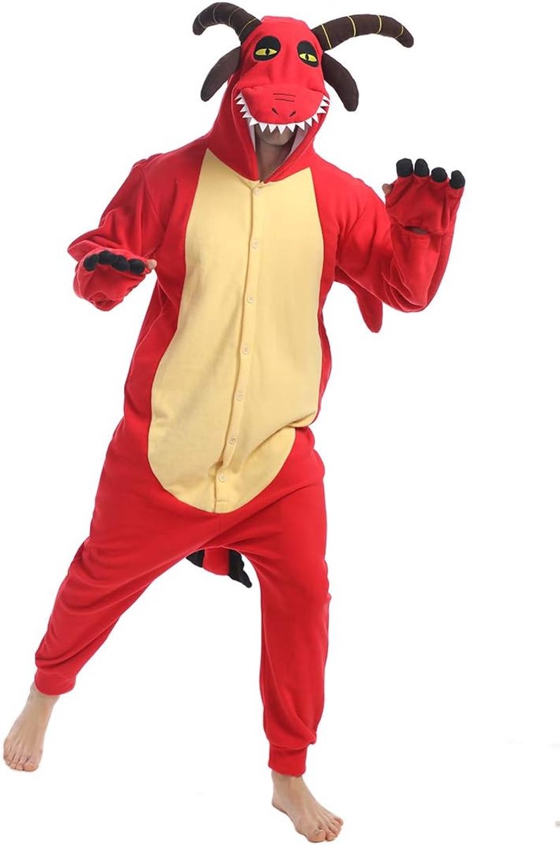 Wotogold Animal Black Dragon Pyjama Unisex Volwassen Cosplay Kostuums