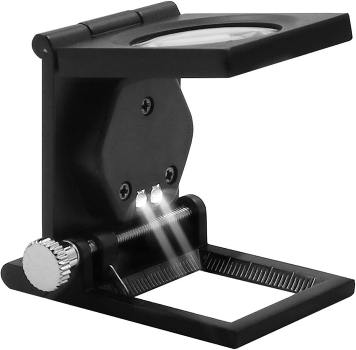 10-voudige bureaulup metalen microscoop opvouwbaar vergrootglas gereedschapsstandaard vergrootglas met LED-licht voor textiel optische lens UC50