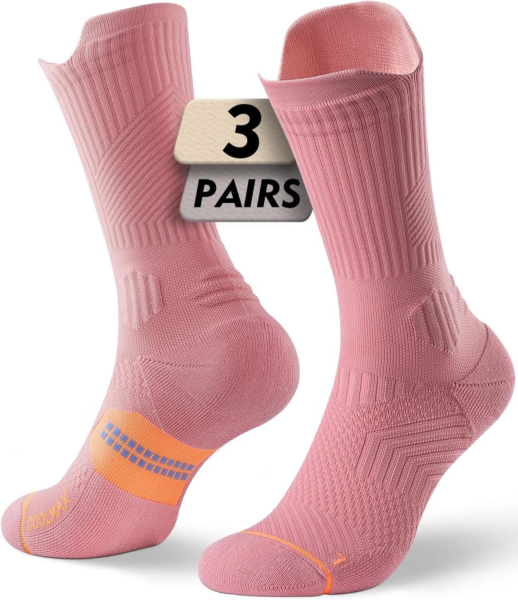 Dames Coolmax Bamboe Compressie Hardloopsokken, Vochtafvoerend en Anti-Blaren, Wandelen & Sporten