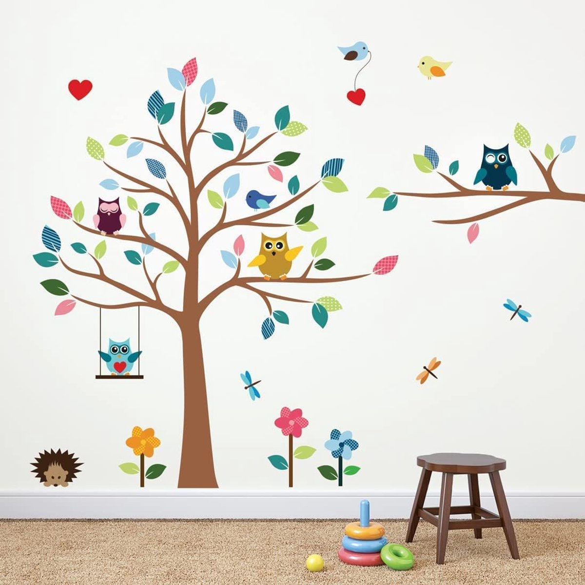 Venster statische folie raamdecoratie slaapkamer kantoor afneembare raamsticker vogel statische sticker voor lente Pasen