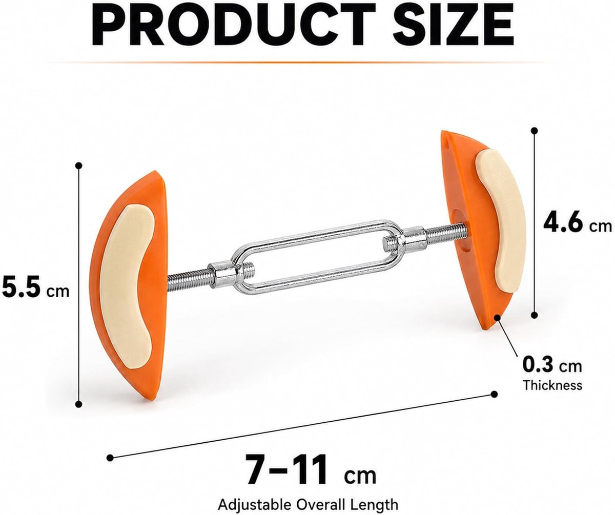 Schoenspanner, schoenspanner, 2 stuks, verstelbare schoenverbreder met schroefsysteem voor leren schoenen, laarzen, hoge hakken, sportschoenen, bescherming tegen blaren