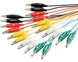 Goobay Tools Testkabel, versterkte uitvoering, 1 set = 10 stuks in 5 kleuren, 48 cm