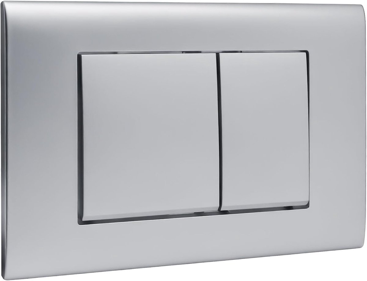 Spoelplaat WC, Compatibel Met Geberit Sigma 01, 20, 30, UP300 & UP320, WC-Drukplaat Bedieningsplaat, Model 115770115, Afmetingen 245 × 164 Mm, Mat （Zilverwit）