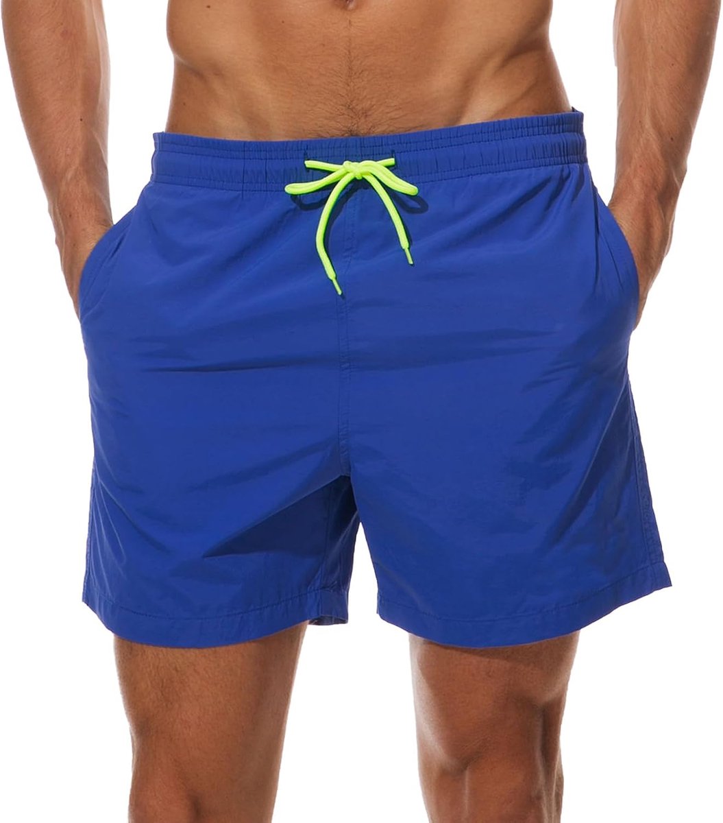 Shorts, voor heren en jongens, kort, veelkleurig, sneldrogend, strandshorts, trainingsbroek met mesh-voering, verstelbaar trekkoord