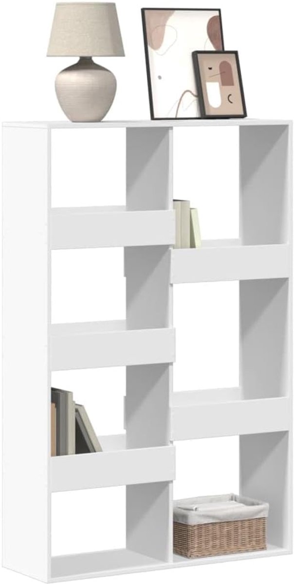 Boekenkast, opbergrek, boekenkast, opbergplank, boekenplank, geschikt voor slaapkamer, kantoor, werkkamer, hal, wit, 100 x 33 x 155,5 cm, houtmateriaal