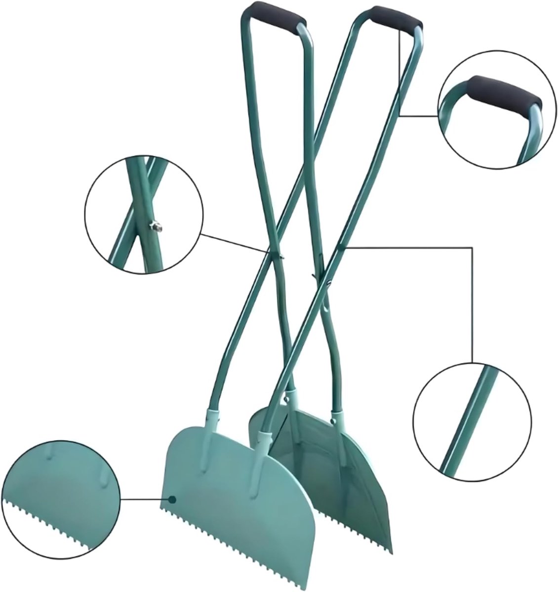 Laubgreifer Groß mit Stiel Ergonomisch 95 cm – Laubsammler Garten Greifer für Blätter, Gras & Gartenabfälle