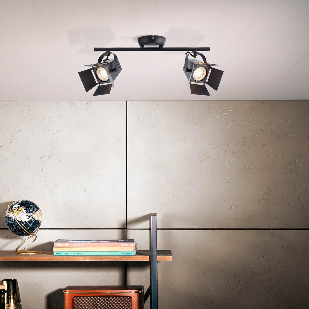 LED plafondlamp/moderne plafondspot, 2x LED GU10 5W incl., 2x