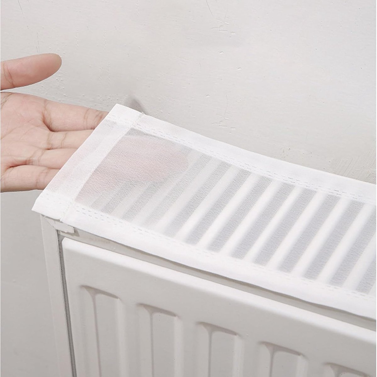 100 cm, magnetische radiatorbeschermhoes, ademende radiatorafdekking, stoffilterafdekking (100 x 10 cm)
