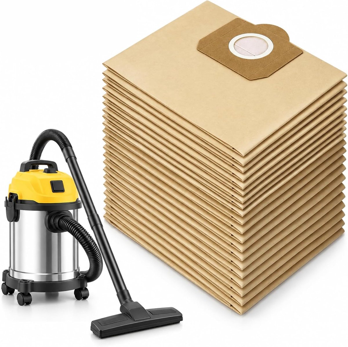 20 stofzuigerzakken voor WD3 9,5 l